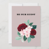 Rode Waterverf Bloem Baby shower Kaart (Achterkant)