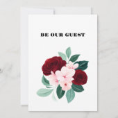 Rode Waterverf Bloem Baby shower Kaart (Achterkant)