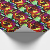 Rode waterverf bloem cadeaupapier (Hoek)