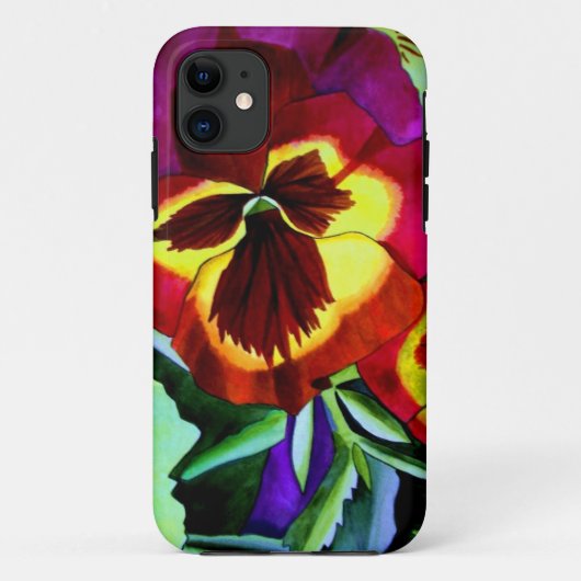 Rode waterverf bloem Case-Mate iPhone case (Achterkant)