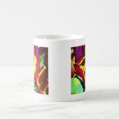 Rode waterverf bloem koffiemok (Center)