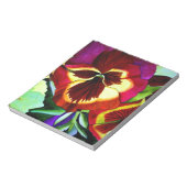 Rode waterverf bloem notitieblok (Linkerzijde)