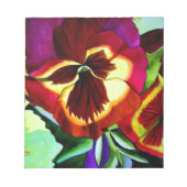 Rode waterverf bloem notitieblok (Voorkant)