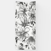 Rode Waterverf bloemen 4 Spandoek (Verticaal)