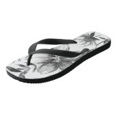 Rode Waterverf bloemen 4 Teenslippers (Schuin)