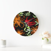 Rode Waterverf Bloemen 6 Grote Klok (Huis)