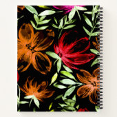 Rode Waterverf Bloemen 6 Notitieboek (Achterkant)