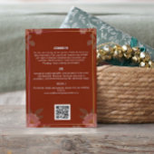 Rode Waterverf Bloemen Lijst Bruiloft Uitnodiging