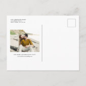 Rode Waterverf Borstel Kalligrafie Save Our Date Aankondigingskaart (Achterkant)