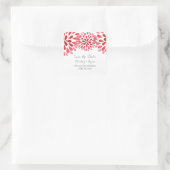 Rode Waterverf Chrysanthemum Opslaan datum Vierkante Sticker (Tas)