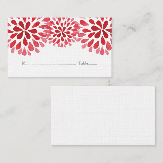 Rode Waterverf Chrysanthemum Plaatskaarten Plaatskaartje (Voorkant / Achterkant)
