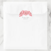Rode Waterverf Chrysanthemum Wedding Stickers (Tas)