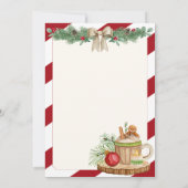 Rode Waterverf Custom Branded Christmas Party Kaart (Achterkant)