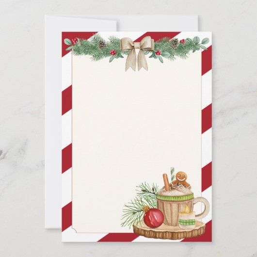 Rode Waterverf Custom Branded Christmas Party Kaart (Achterkant)