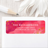 Rode Waterverf en goud Etiket (Insitu)