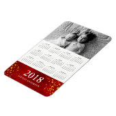 Rode Waterverf en Goud | Fotokalender 2018 Magneet (Linkerzijde)