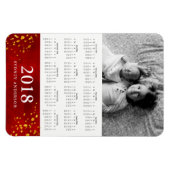 Rode Waterverf en Goud | Fotokalender 2018 Magneet (Horizontaal)