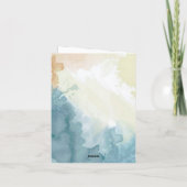 Rode Waterverf en Zwarte Inkt Bloemen Moederdag Kaart (Achterkant)