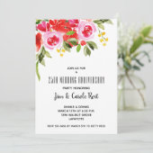 Rode Waterverf Floral Jubileum (Staand voorkant)