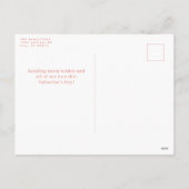 Rode Waterverf Floral Valentijnsdag Bouquet Feestdagenkaart (Achterkant)