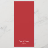 Rode waterverf florerende Chinese trouwbanket Menu (Achterkant)