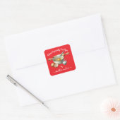 Rode Waterverf gebakken door u cadeau Labels (Envelop)