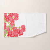 Rode Waterverf Geraniums Bad Handdoek (Handdoek)