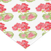 Rode Waterverf Geraniums Patroon Korte Tafelloper (Hoek)