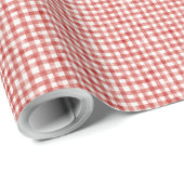 Rode Waterverf Gingham Cadeaupapier (Rol Hoek)