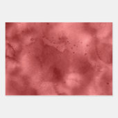 Rode Waterverf Glitter & Hearts Inpakpapier Vel (Voorkant)