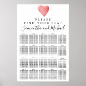 Rode Waterverf - Harde 20-tabel zitje Poster (Voorkant)