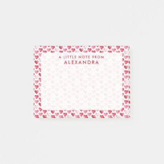 Rode waterverf hart post-it® notes