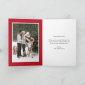 Rode Waterverf Harten Foto Gelukkige Valentijnsdag Feestdagen Kaart (Binnen)