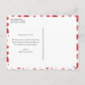 Rode Waterverf Harten Foto Gelukkige Valentijnsdag Feestdagenkaart (Achterkant)