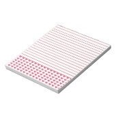 Rode Waterverf harten gelinkt Notitieblok (Linkerzijde)