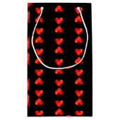 Rode waterverf harten Valentijnsdag. Klein Cadeauzakje (Achterkant)