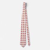 Rode Waterverf Hartpatroon Necktie Stropdas (Voorkant)