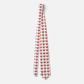 Rode Waterverf Hartpatroon Necktie Stropdas (Achterkant)