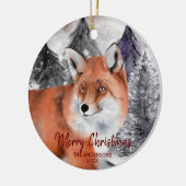 Rode Waterverf in de boskerstversiering Keramisch Ornament (Links)