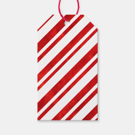 Rode Waterverf Kandrietstropen Cadeaulabel (Voorkant)