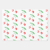 Rode waterverf kersen inpakpapier vel (Voorkant 3)