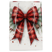 Rode Waterverf Kerstboog Cadeautas (Voorkant)