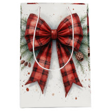 Rode Waterverf Kerstboog Cadeautas