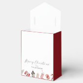 Rode Waterverf kerstgrens Bedankdoosjes (Geopend)