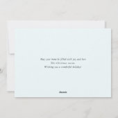 Rode Waterverf Kerstmis Floral Garland Happy Feestdagenkaart (Achterkant)