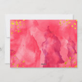 Rode Waterverf Kerstmis met goud | Foto Feestdagenkaart (Achterkant)