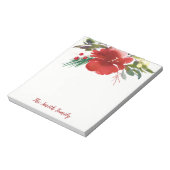 Rode Waterverf kerstventilator Notitieblok (Linkerzijde)