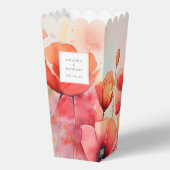 Rode Waterverf klaprozen in een veld bruiloft Bedankdoosjes (Achterkant)