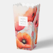 Rode Waterverf klaprozen in een veld bruiloft Bedankdoosjes (Voorkant)