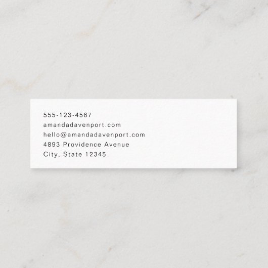 Rode Waterverf klaprozen in een veld Mini Visitekaartje (Achterkant)